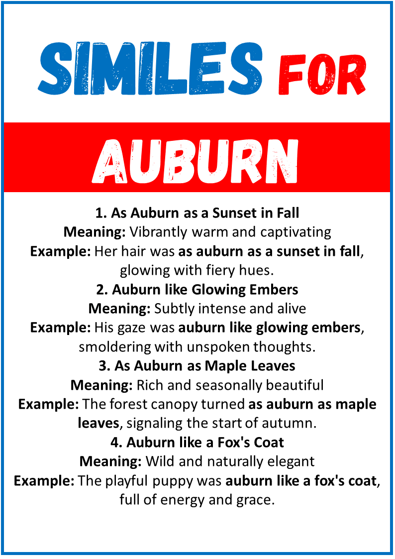 Similes for Auburn