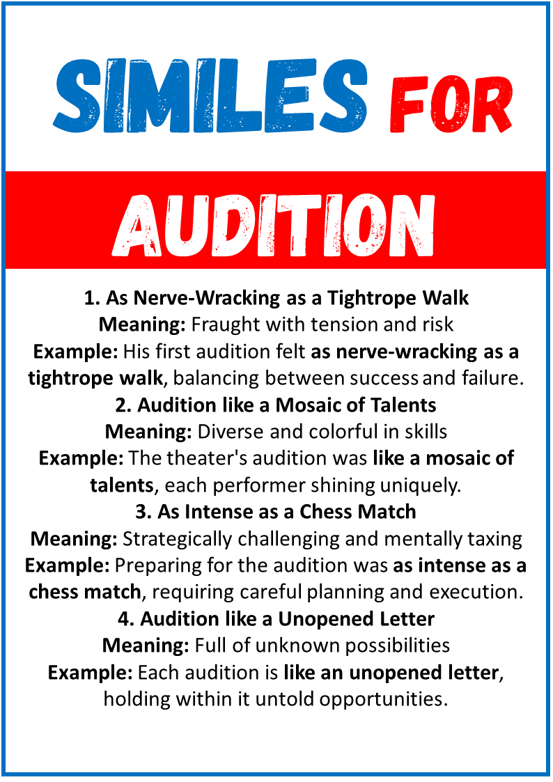 Similes for Audition