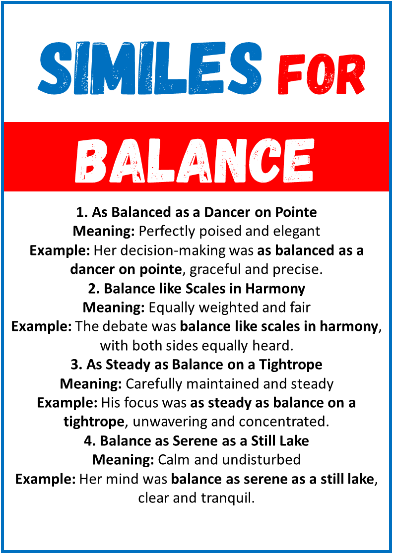 Similes for Balance