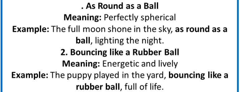20 Best Similes for Ball (With Meanings & Examples)