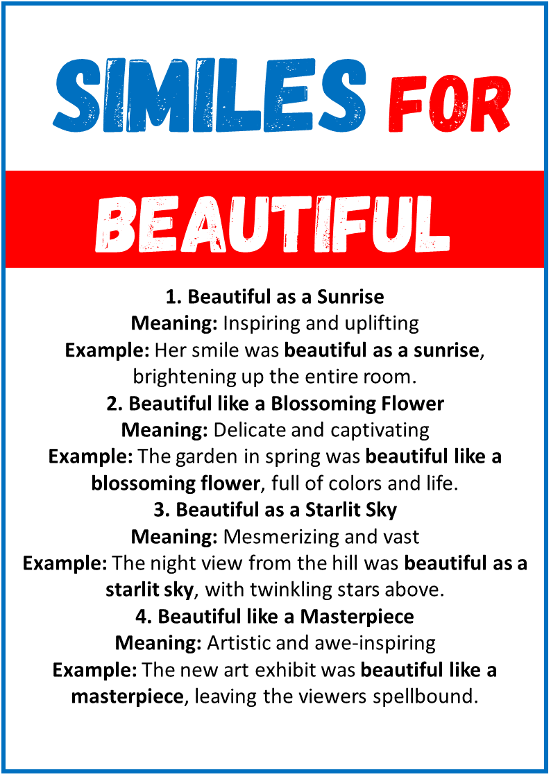 Similes for Beautiful