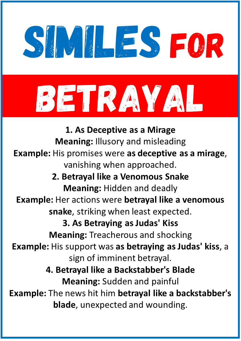 Similes for Betrayal