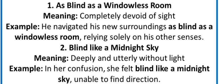 20 Best Similes for Blind (With Meanings & Examples)