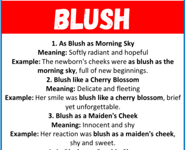20 Best Similes for Blush (With Meanings & Examples)