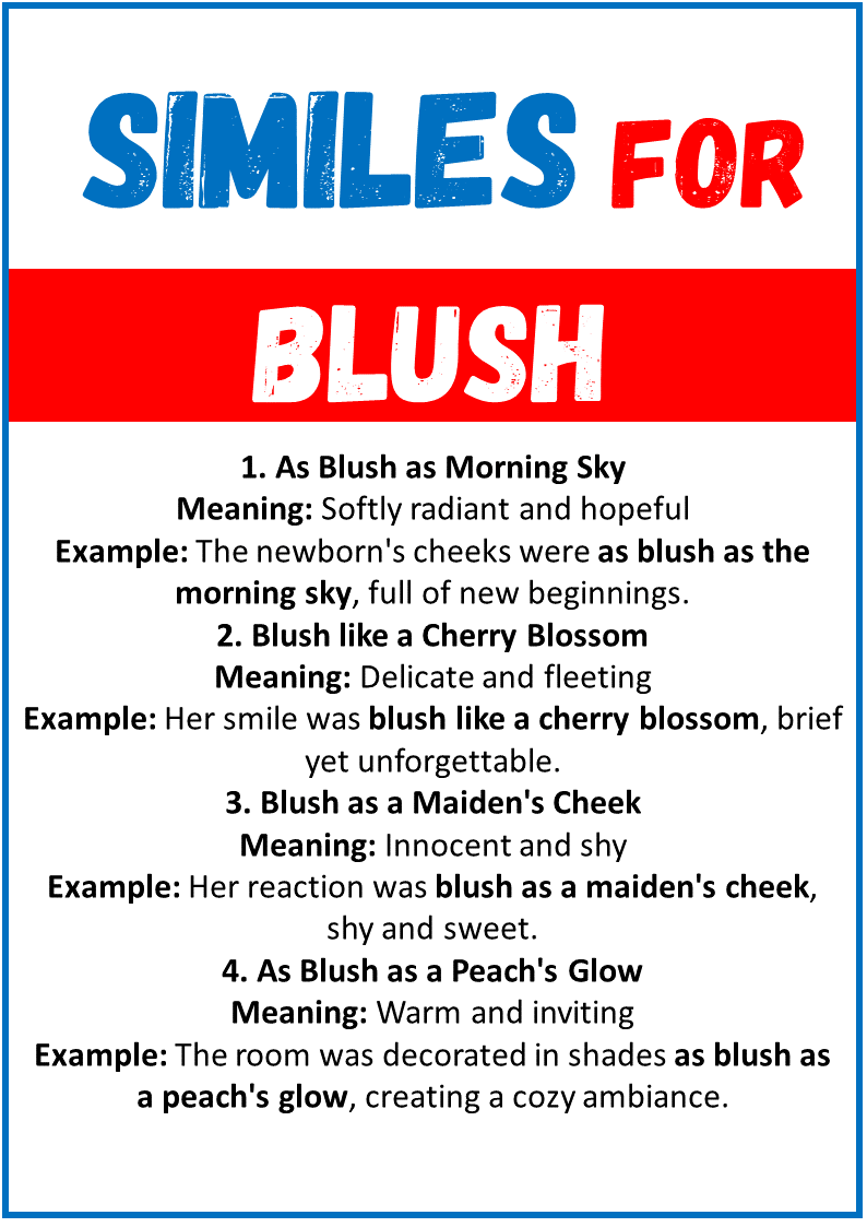 Similes for Blush
