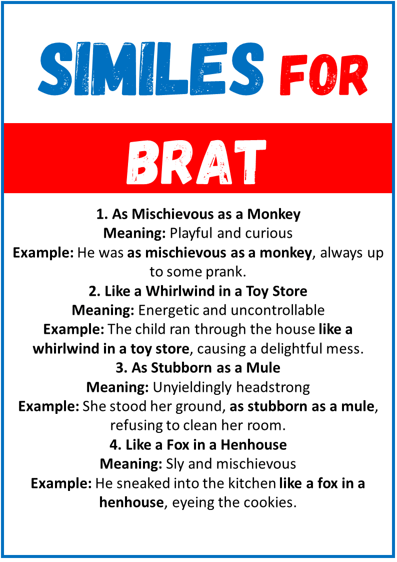 Similes for Brat