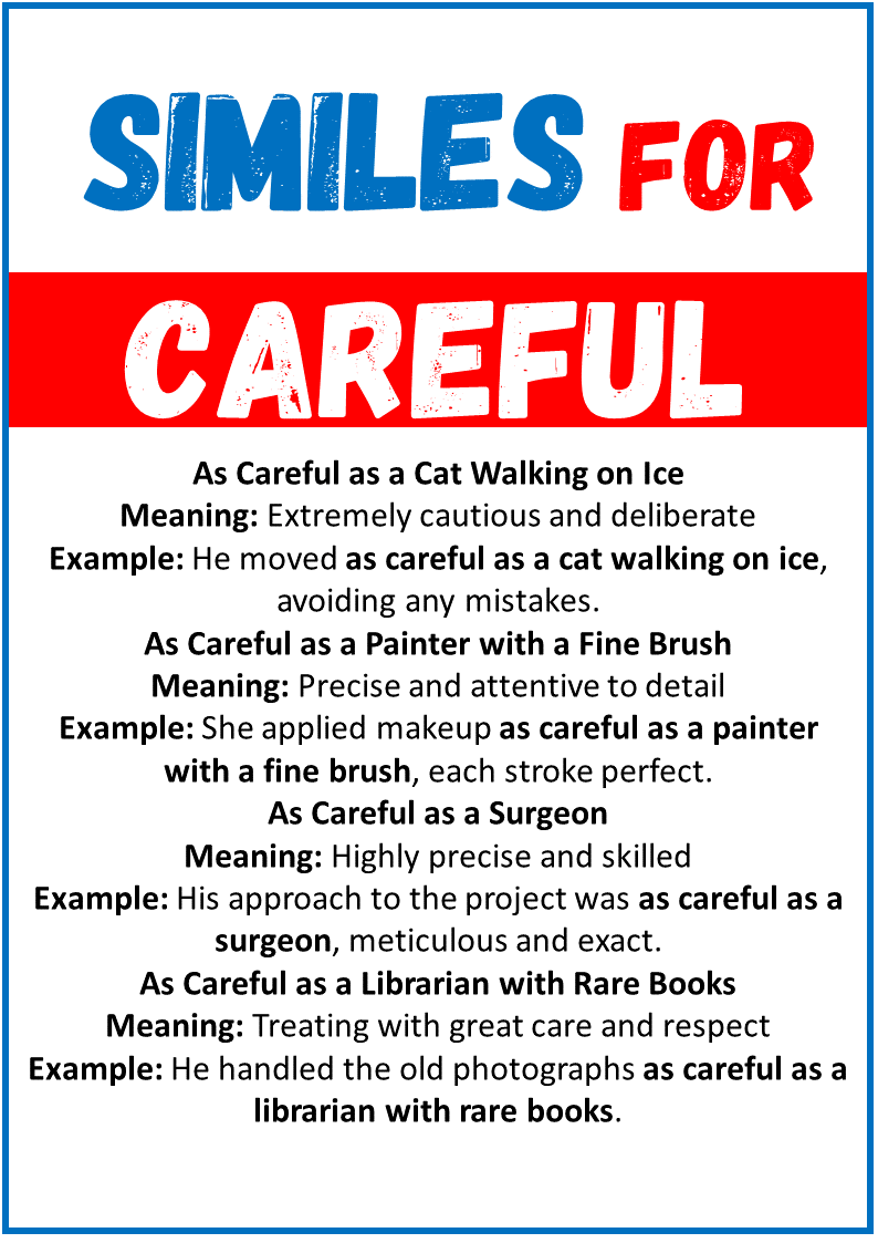 Similes for Careful