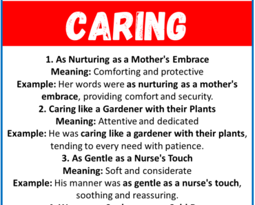 20 Best Similes for Caring (With Meanings & Examples)