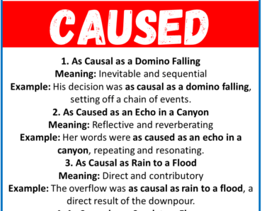 20 Best Similes for Caused (With Meanings & Examples)