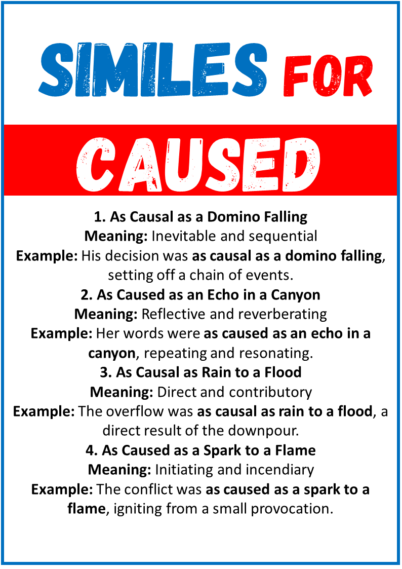 Similes for Caused