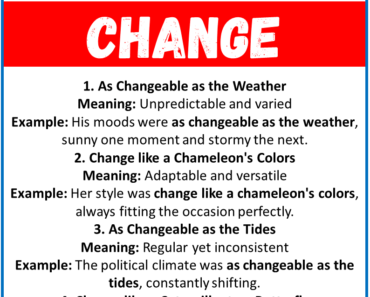 20 Best Similes for Change (With Meanings & Examples)