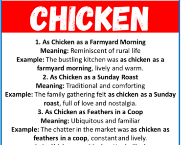 20 Best Similes for Chicken (With Meanings & Examples)