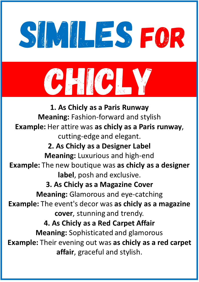 Similes for Chicly