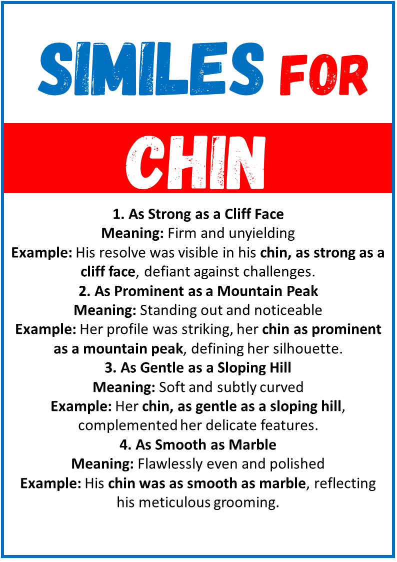 20 Best Similes For Chin With Meanings Examples EngDic