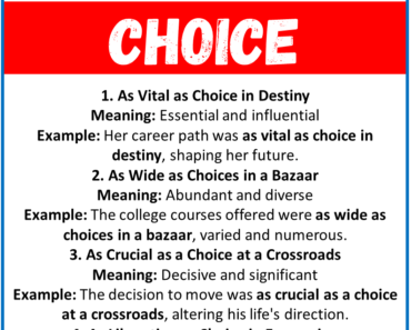 20 Best Similes for Choice (With Meanings & Examples)