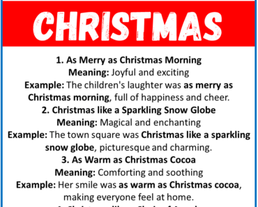 20 Best Similes for Christmas (With Meanings & Examples)