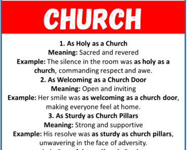 20 Best Similes for Church (With Meanings & Examples)