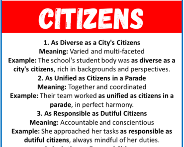 20 Best Similes for Citizens (With Meanings & Examples)