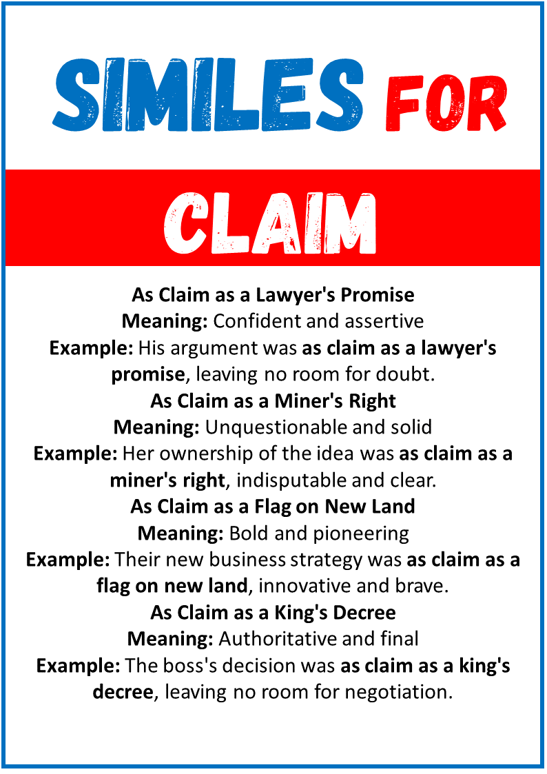 Similes for Claim