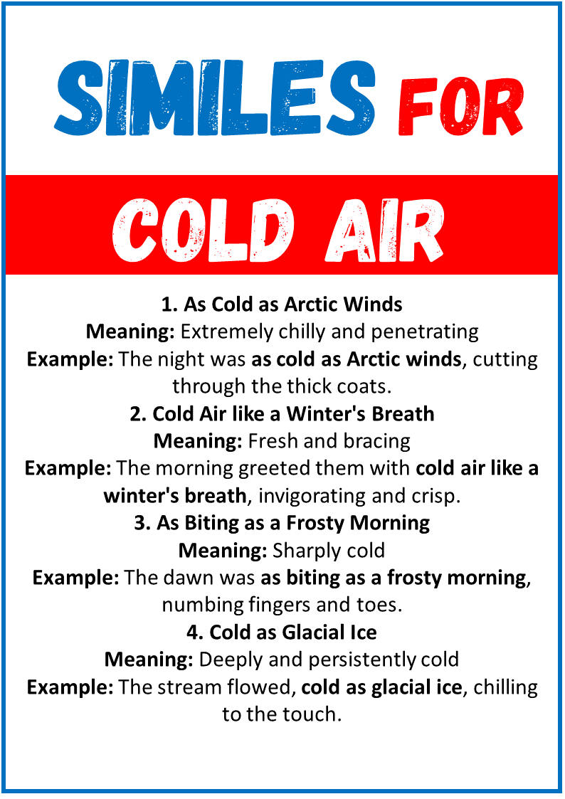 Similes for Cold Air