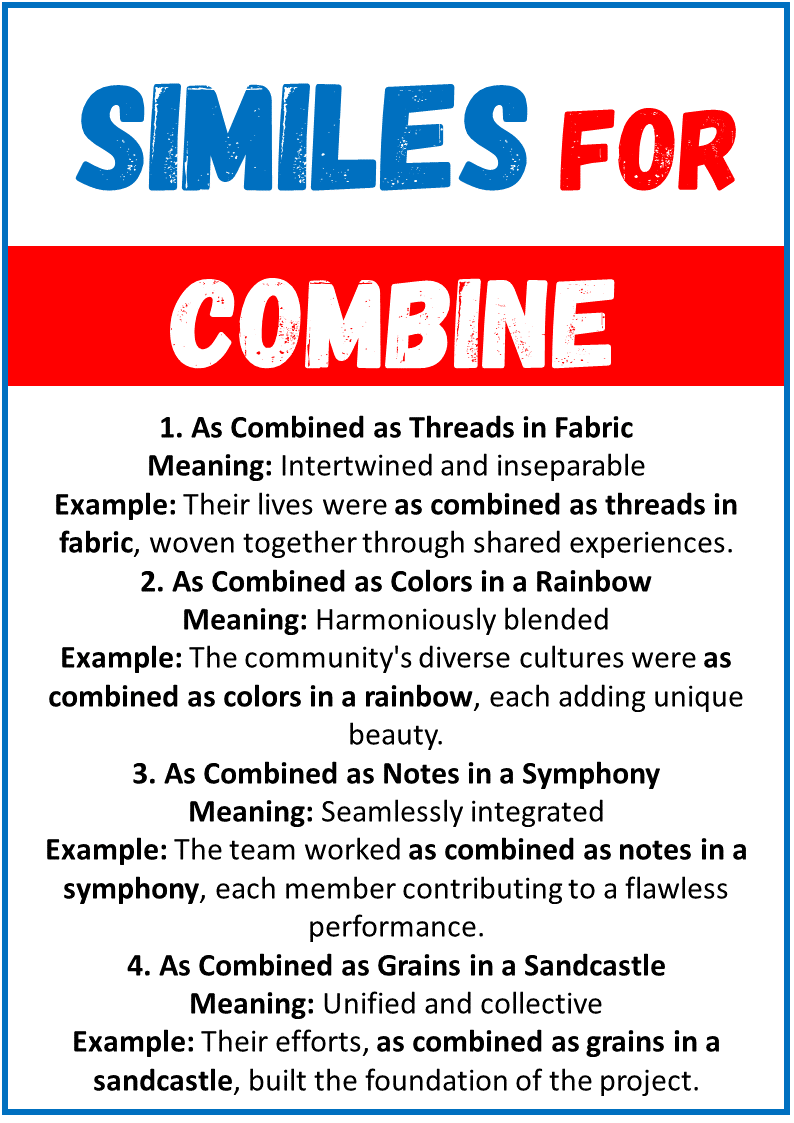 Similes for Combine