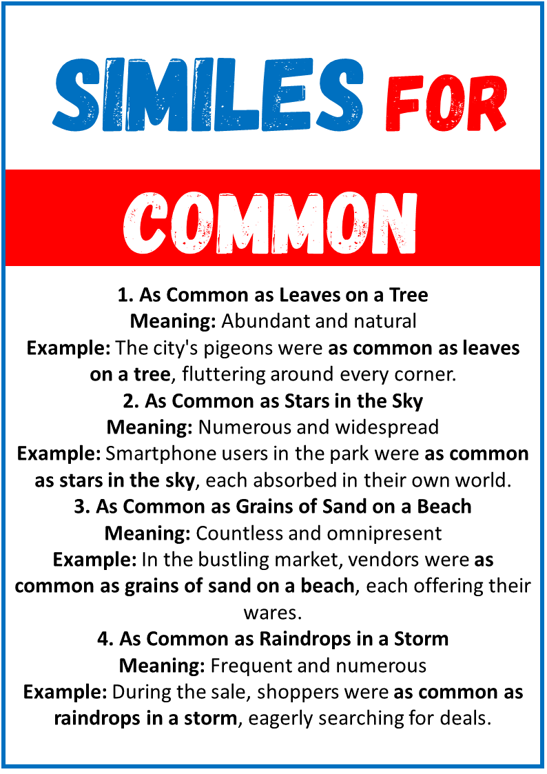 Similes for Common