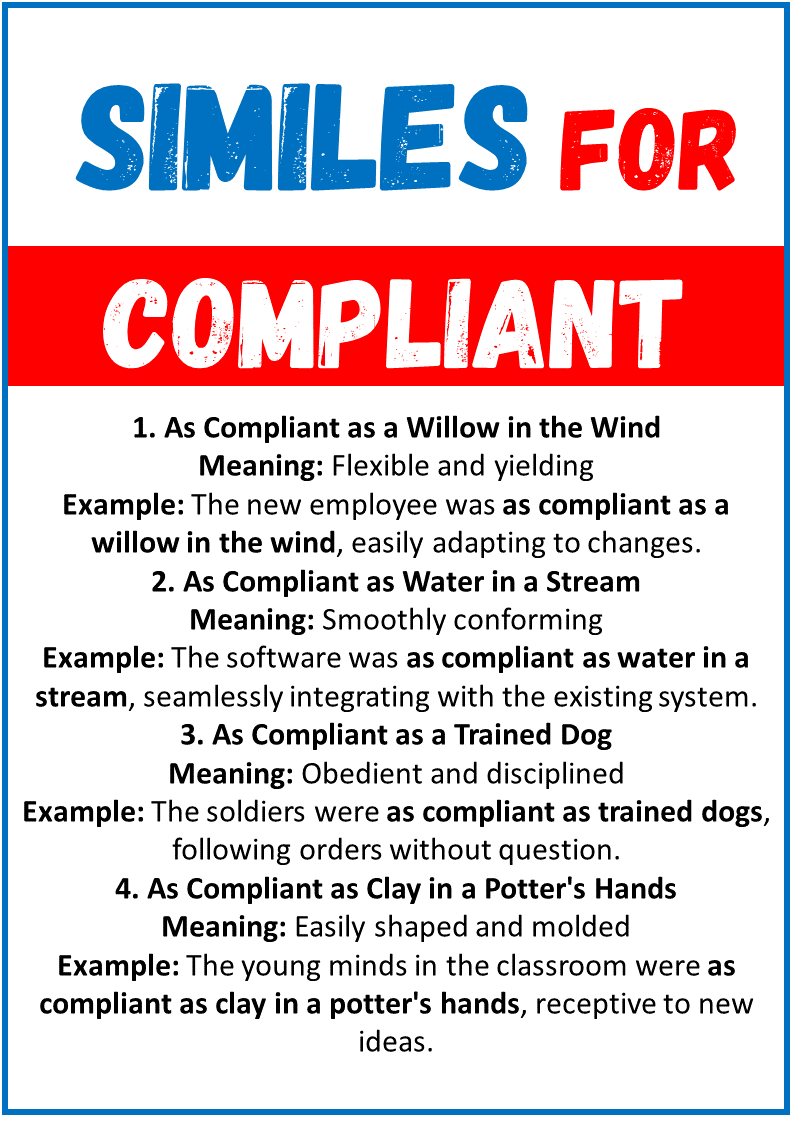 Similes for Compliant