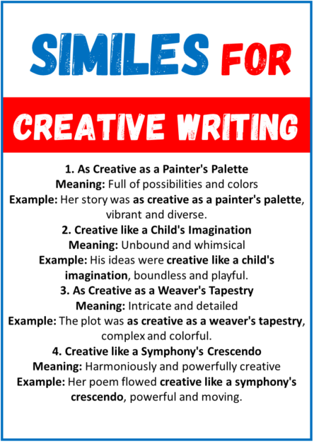 good similes for creative writing