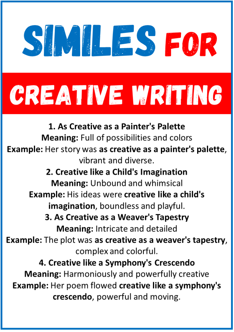 20 Best Similes for Creative Writing - EngDic