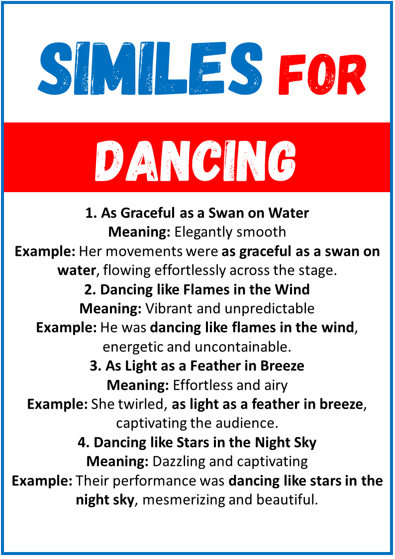 Similes for Dancing