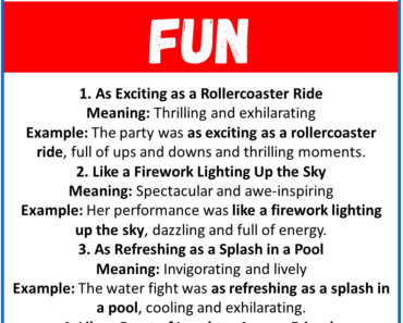 20 Best Similes for Fun (With Meanings & Examples)