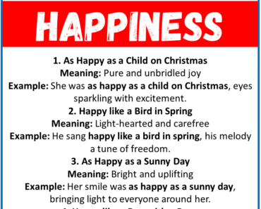 20 Best Similes for Happiness (With Meanings & Examples)