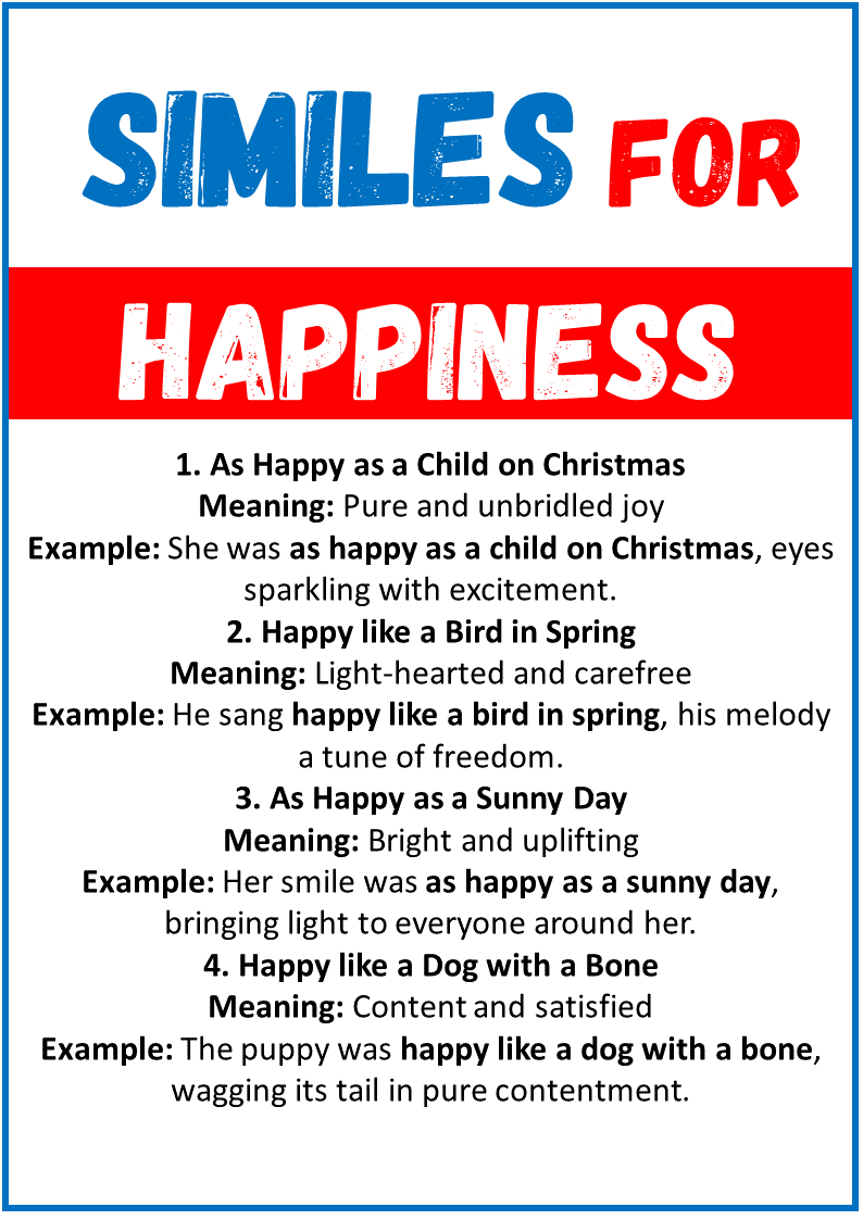 Similes for Happiness
