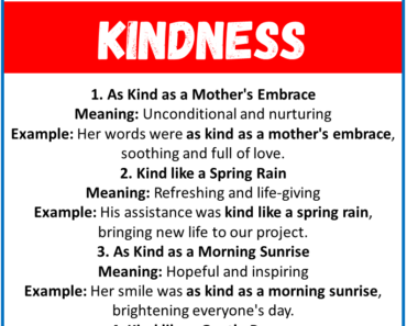 20 Best Similes for Kindness (With Meanings & Examples)