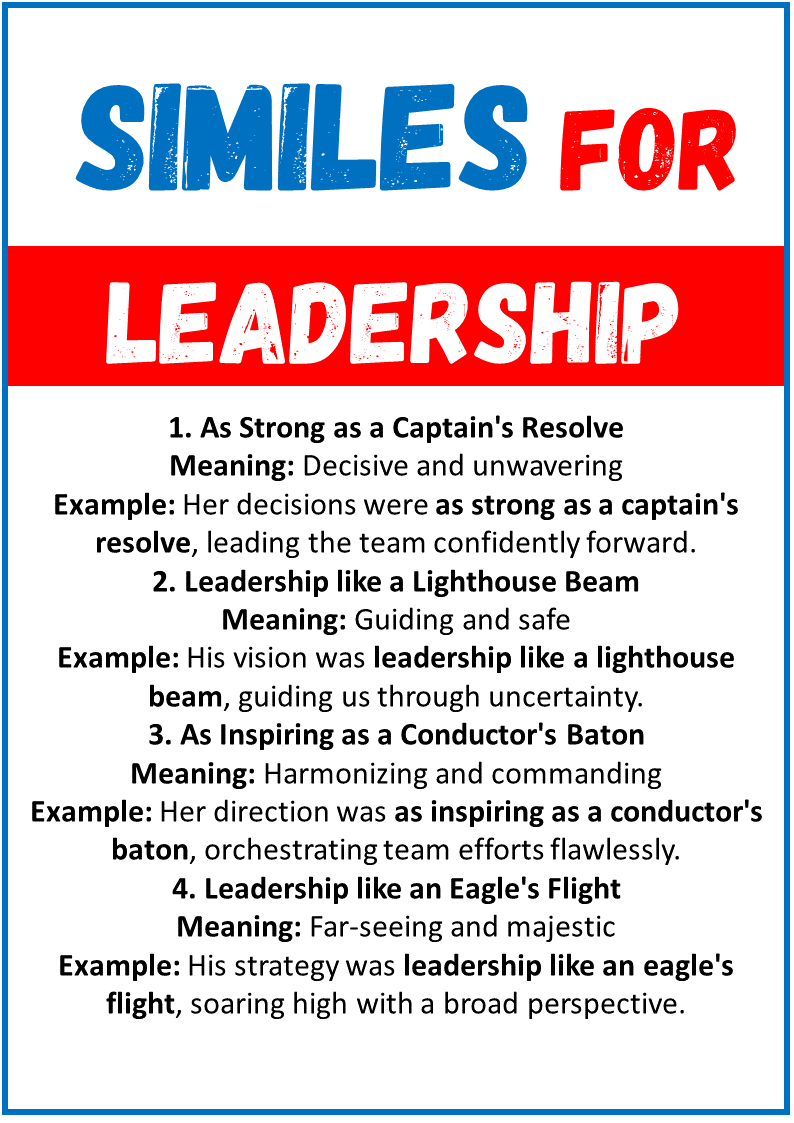 Similes for Leadership