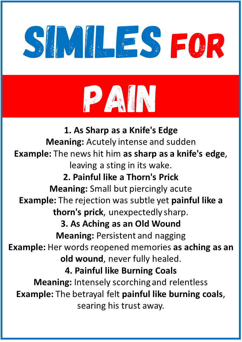 Similes for Pain