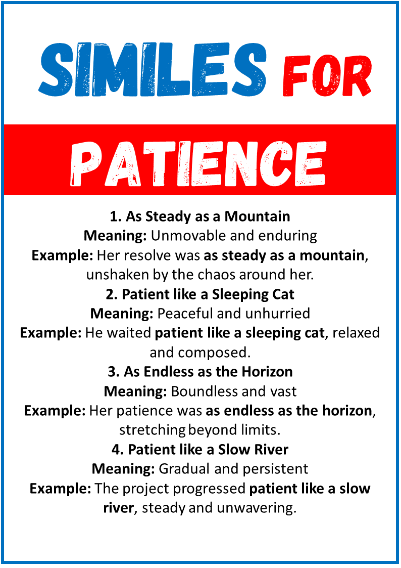 Similes for Patience