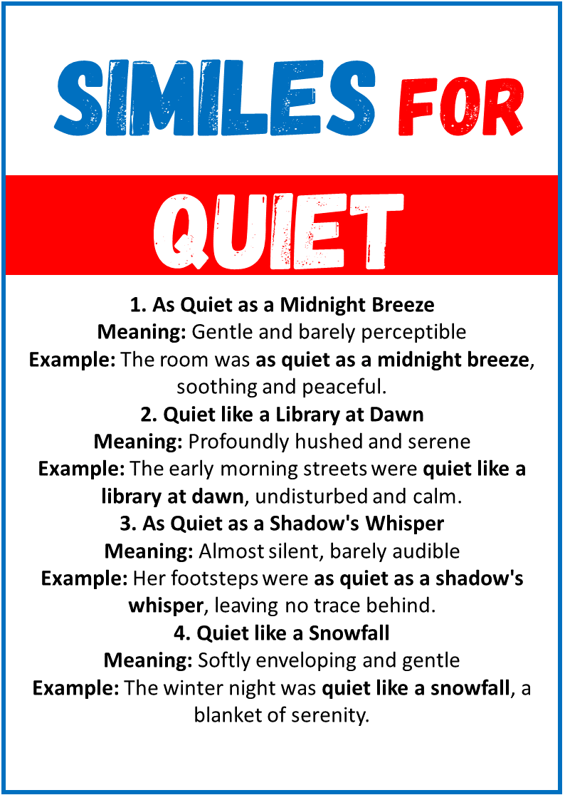 Similes for Quiet