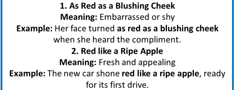 20 Best Similes for Red (With Meanings & Examples)