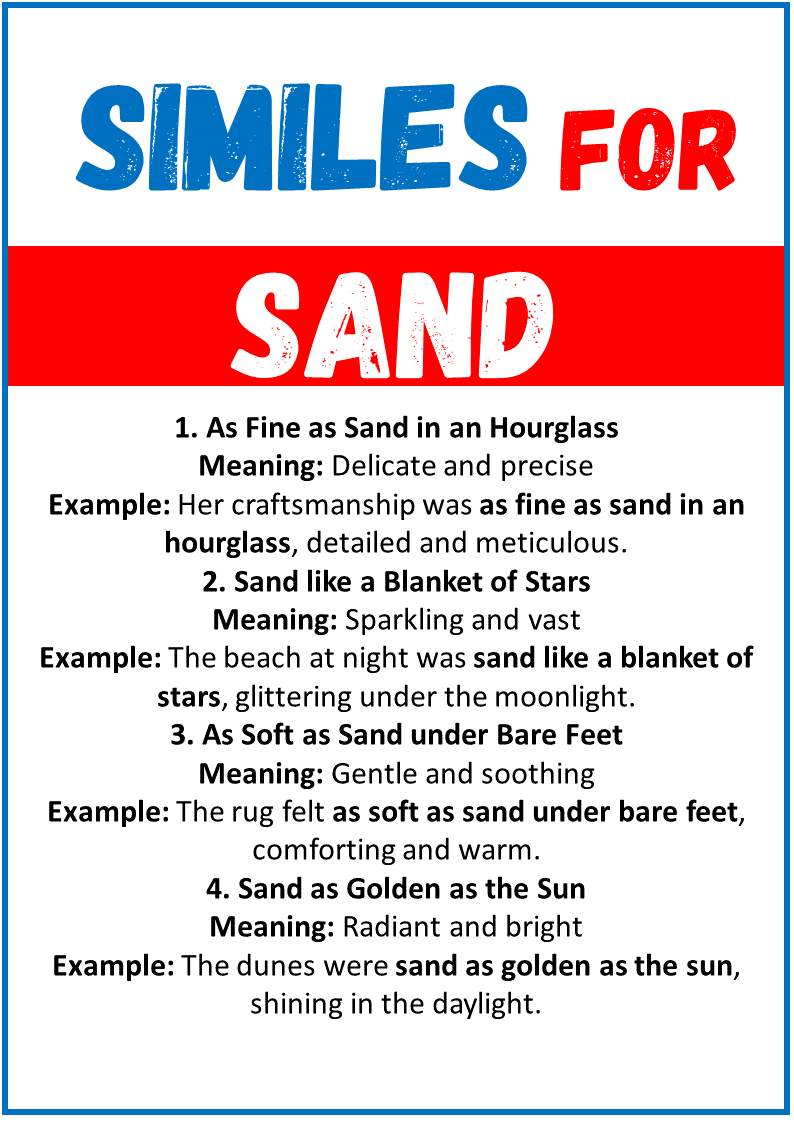 Similes for Sand