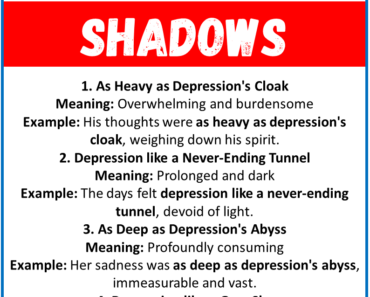 20 Best Similes for Shadows (With Meanings & Examples)