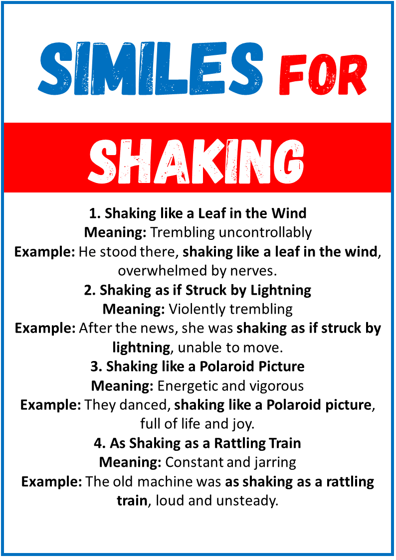 Similes for Shaking