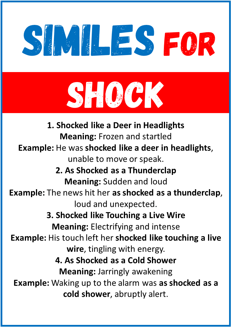 Similes for Shock