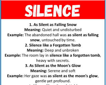 20 Best Similes for Silence (With Meanings & Examples)