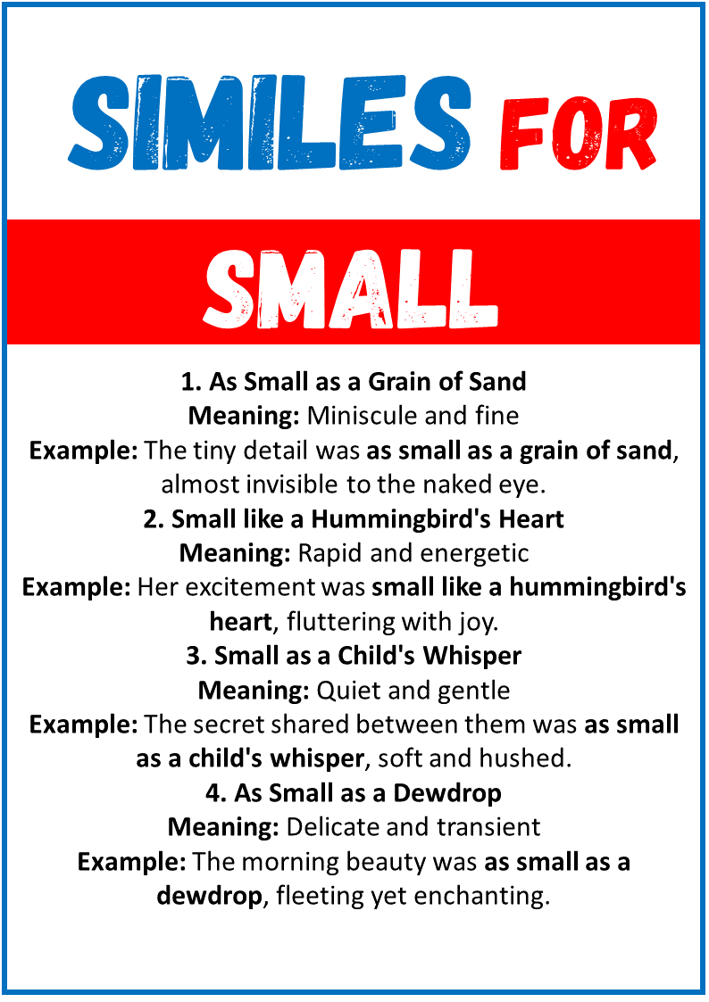 Similes for Small