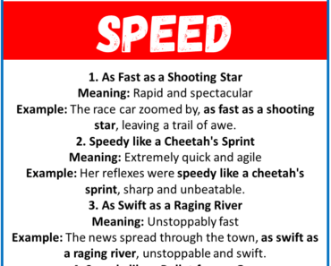 20 Best Similes for Speed (With Meanings & Examples)