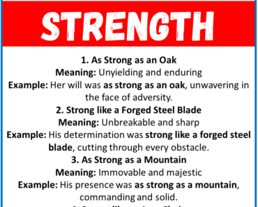 20 Best Similes for Strength (With Meanings & Examples)