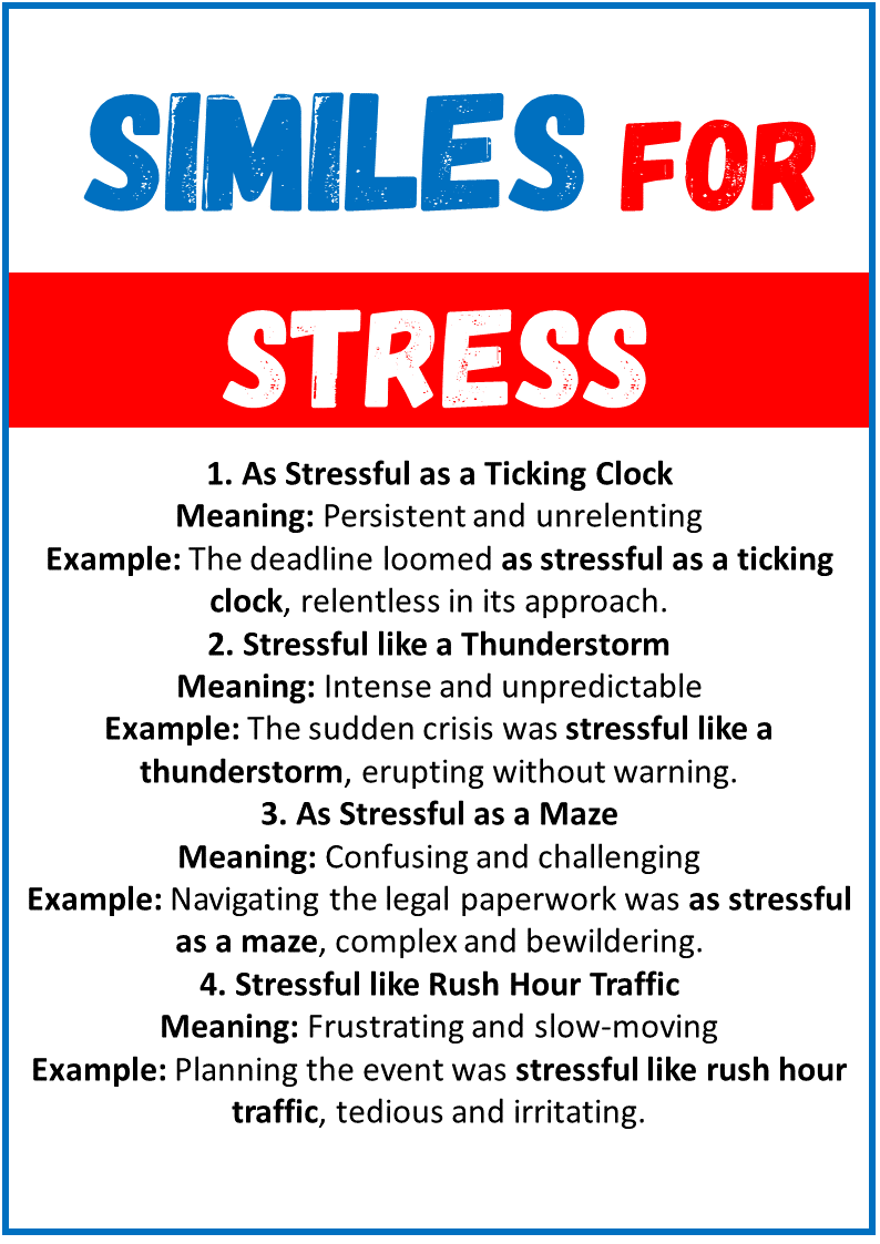 Similes for Stress