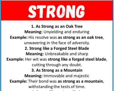 20 Best Similes for Strong (With Meanings & Examples)