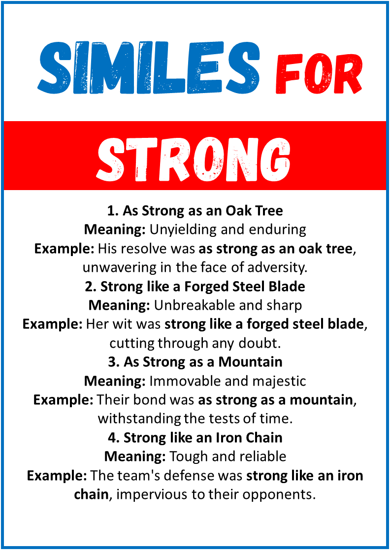 Similes for Strong